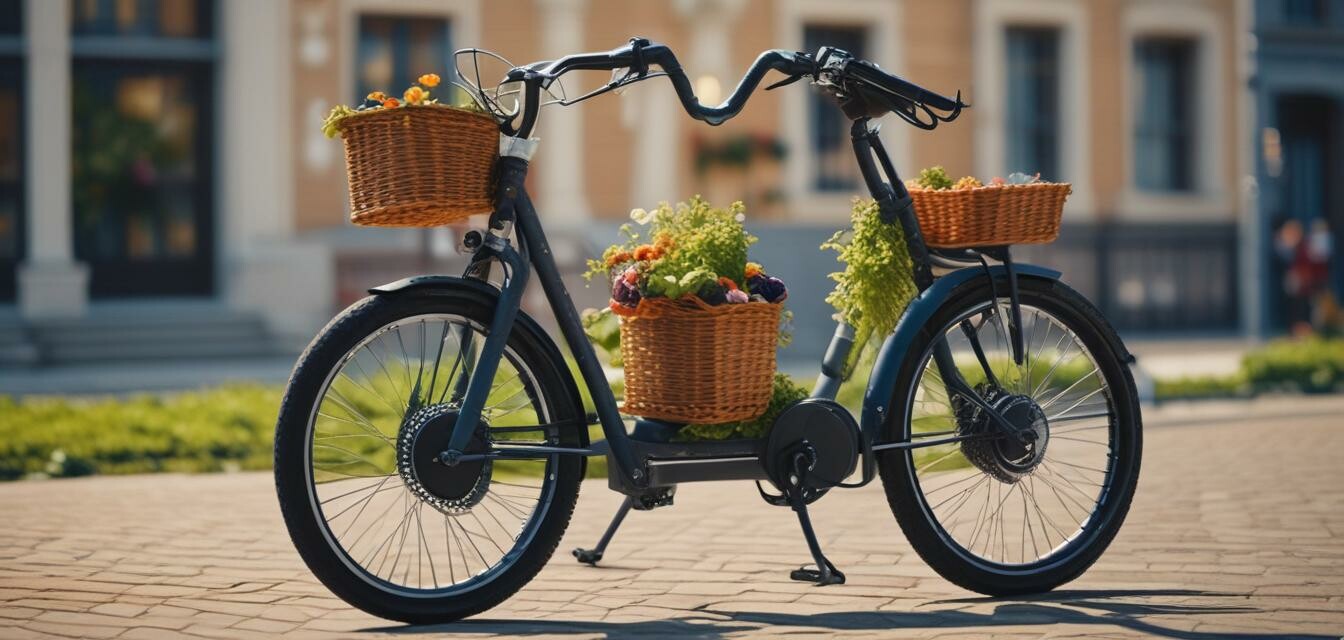 Electric bike with basket