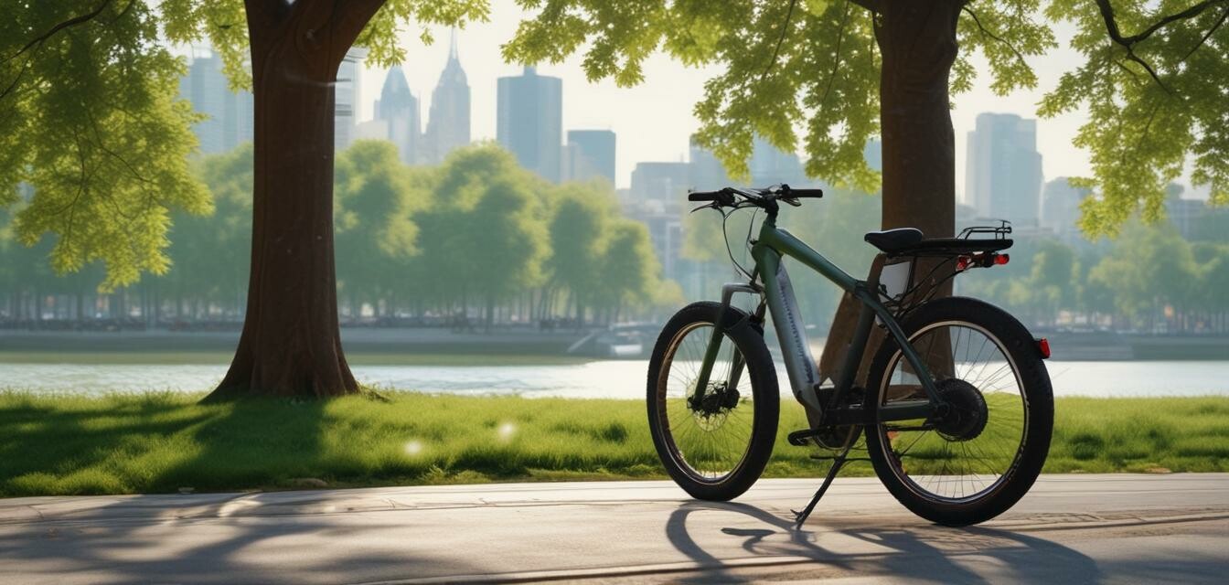 Electric bike parked outdoors